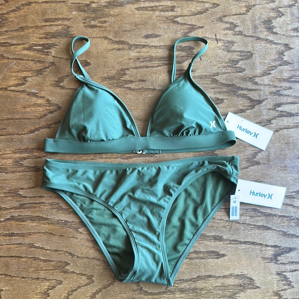 Hurley Green Bikini Swim Set